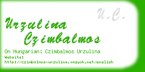 urzulina czimbalmos business card